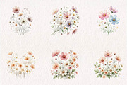 Pastel Wildflower Panels Clipart, a Seasonal Illustration by CreationArt (Thumbnail 3 of 7)