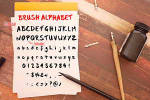 Bold Brush Photoshop Alphabet Set