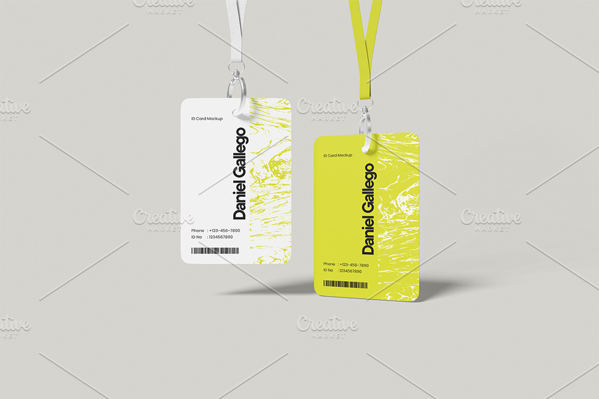 ID Card Mockup For Badge, an Advertising Mockup by Gatamotion (Photo 4 of 5)