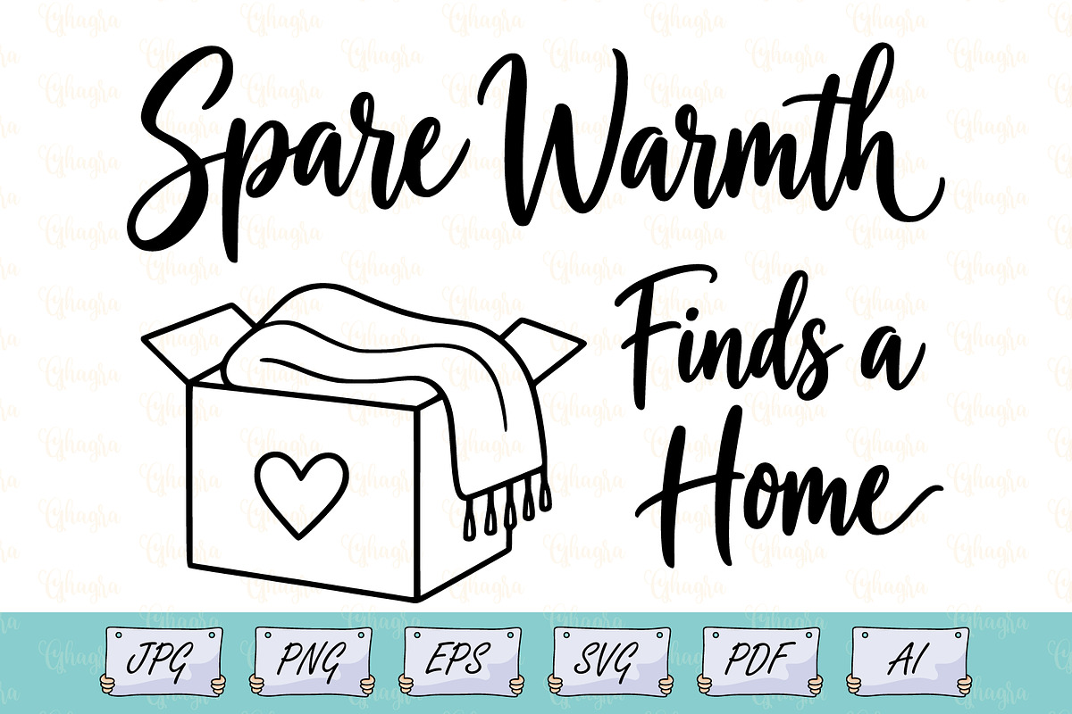 Spare Warmth Scarf Donation Line Art, an Object Illustration by Ghagra (Photo 1 of 7)