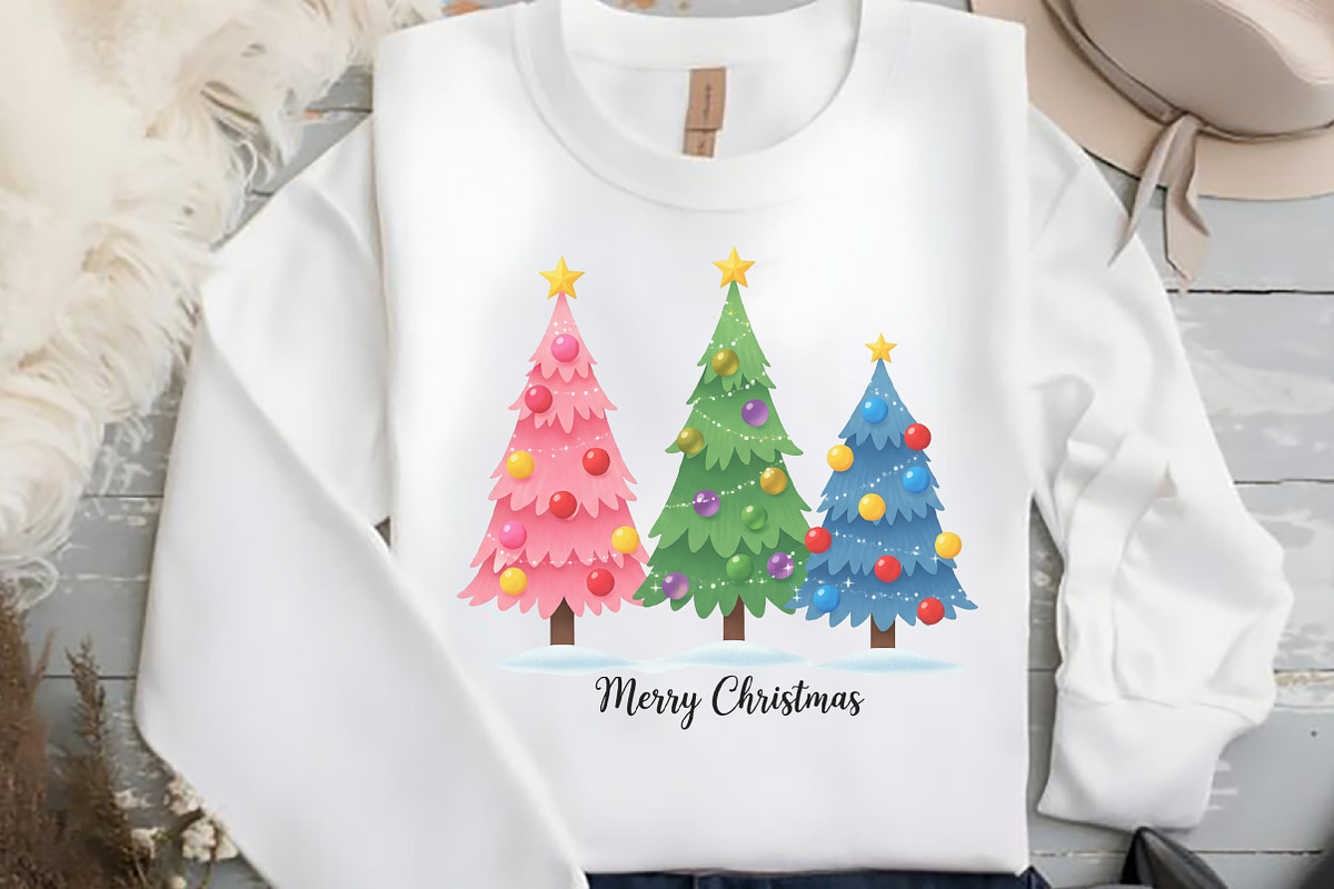 Merry Christmas Tree Png Design, an Illustration by Black Bird Studio (Photo 2 of 4)