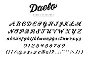 Daelo Script Typeface, a Script Font by lindseykm (Thumbnail 5 of 7)