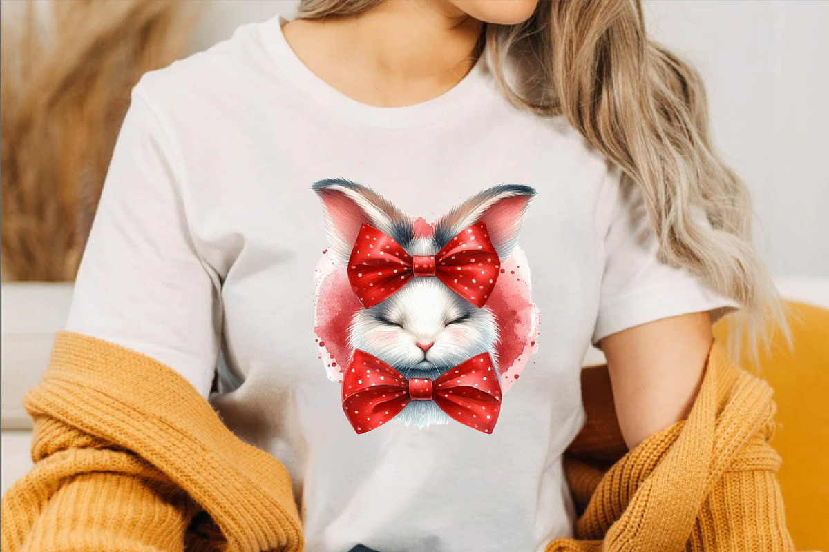 Bunny Ears Bow Clipart Sublimation C, an Illustration by SVGArt (Photo 3 of 6)