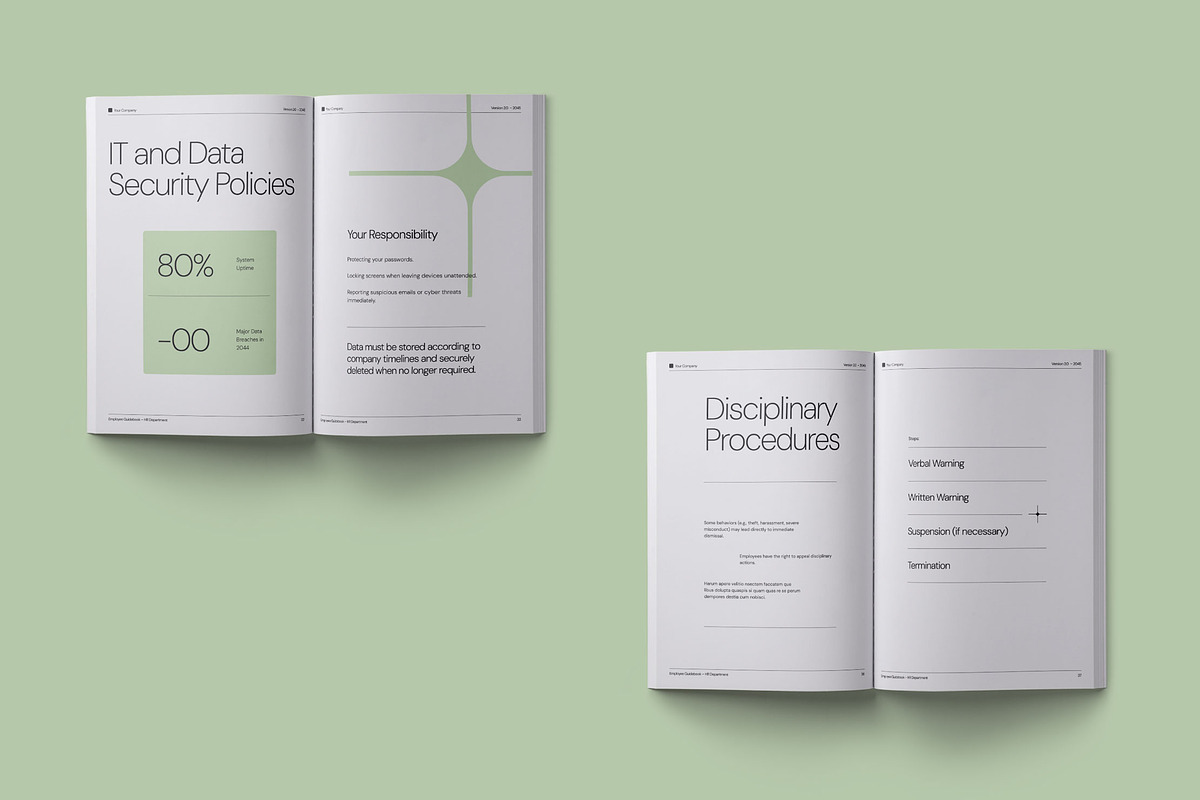 Employee Guidebook/Handbook Template, a Brochure Template by fakhroo (Photo 9 of 11)