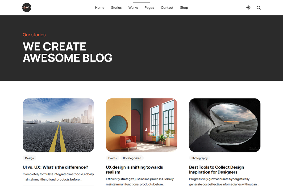 Creative Agency and Portfolio Theme, a WordPress Template by Design Spade (Photo 3 of 9)