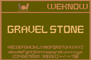 Gravel Stone font, a Font by weknow