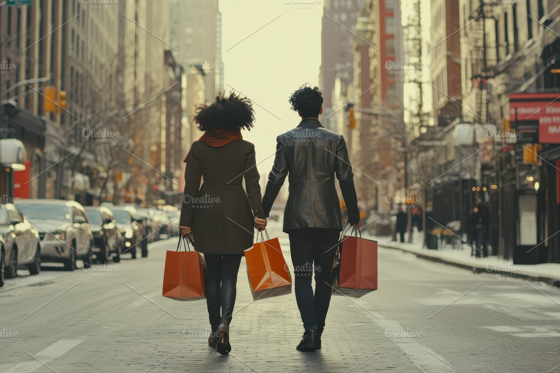 Couple enjoying a shopping day in th, a Photo by Iftikhar Alam