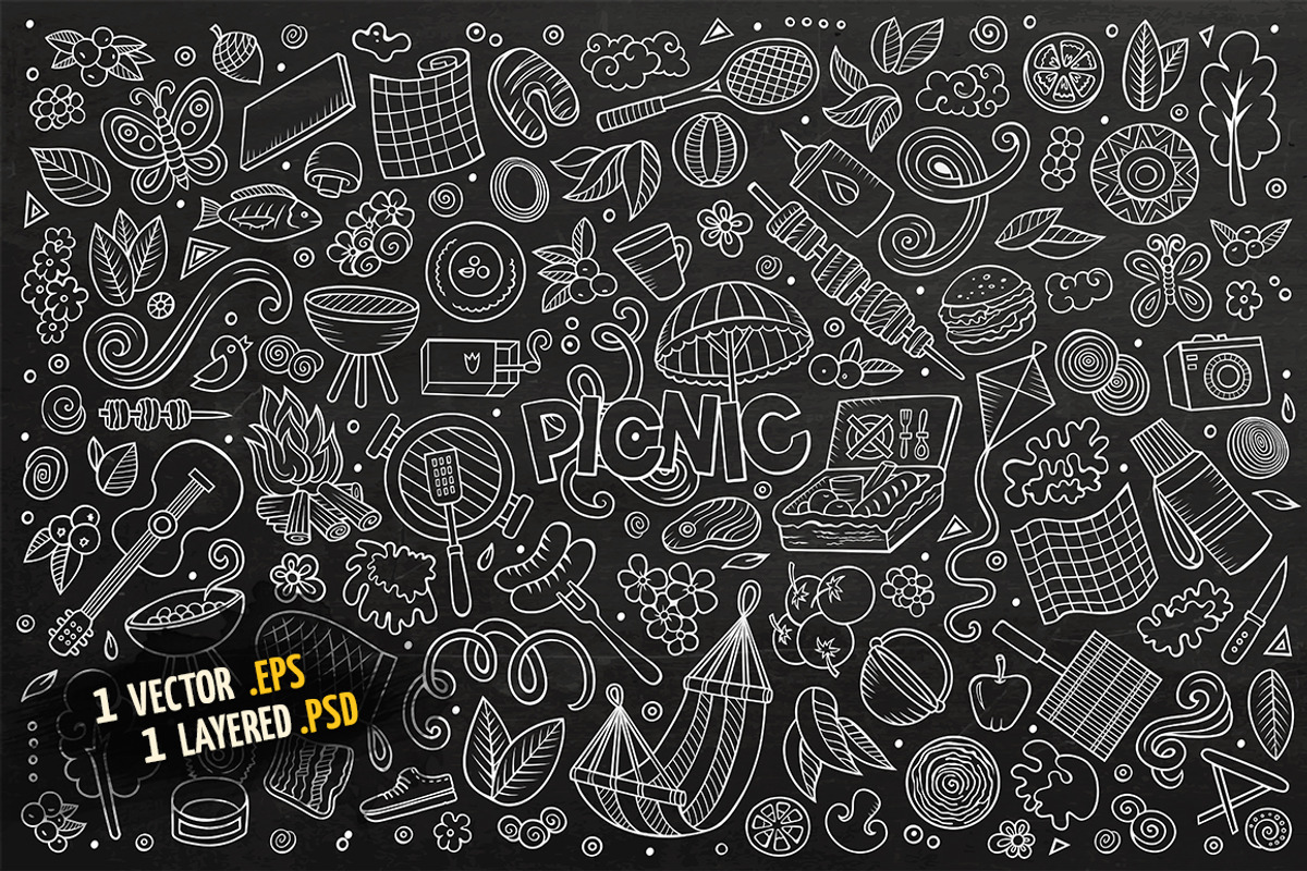Picnic Objects & Symbols Set, an Object Graphic by BALABOLKA (Photo 4 of 4)