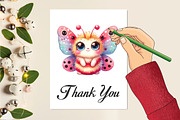 Watercolor Cartoon Funny Butterfly, an Illustration by CraftArtStudio (Thumbnail 5 of 5)