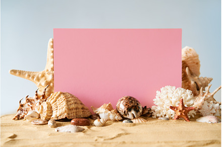 Invitation or greeting card mockup, an Abstract Photo by Gladkov photography