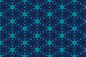 Snowflake Geometric Tech Pattern, a Pattern Graphic by Mightyfire