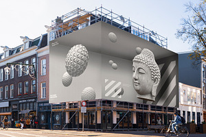 4x Billboard Construction Mockups