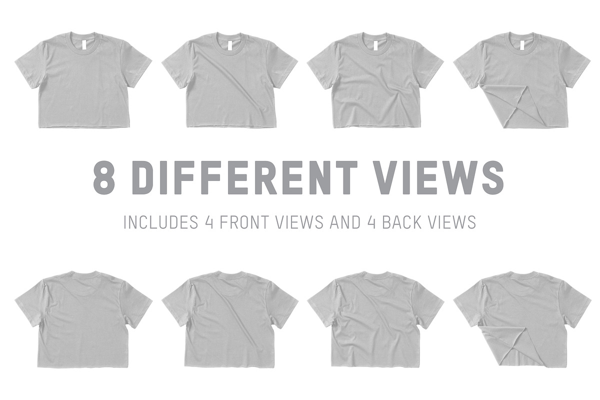 Los Angeles Apparel 23302 Crop Top, a Shirt Mockup by Pixel Sauce™ (Photo 6 of 7)