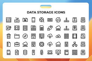 Data Storage Icons, a Duotone Icon by Wencory