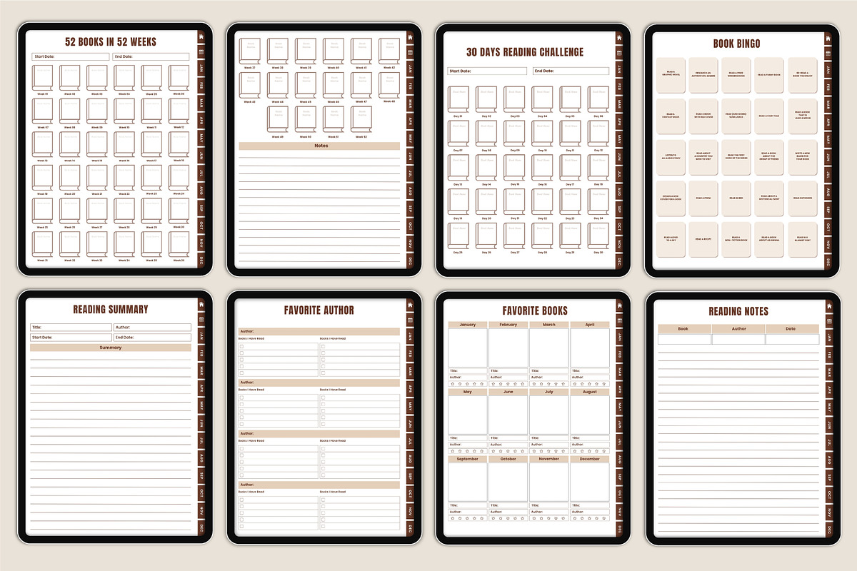 2026 Digital Reading Journal Bundle, a Stationery Template by Mustafiz (Photo 10 of 11)