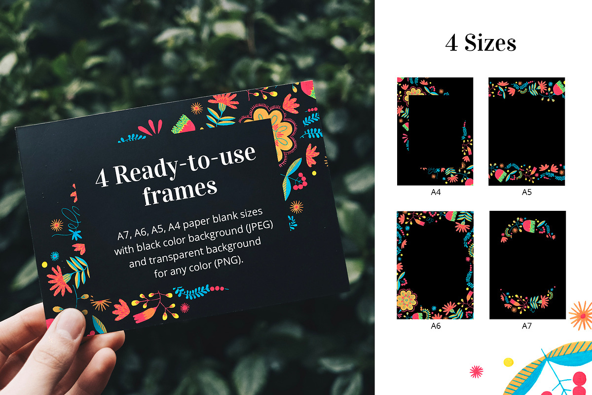 Hand-painted folk gouache pattern, a Decorative Illustration by Folkheart (Photo 9 of 11)