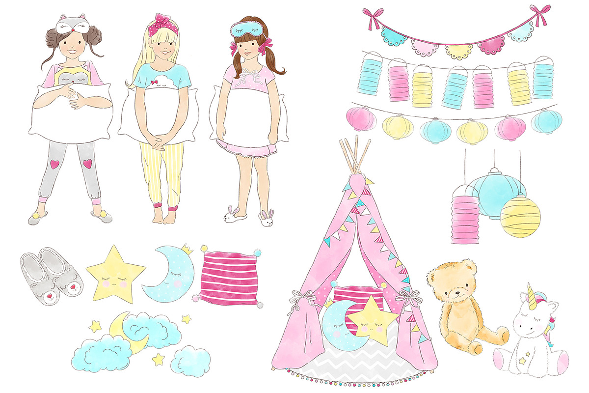 Slumber Sleepover Pajama Party, an Illustration by Magic Story Studio (Photo 3 of 4)