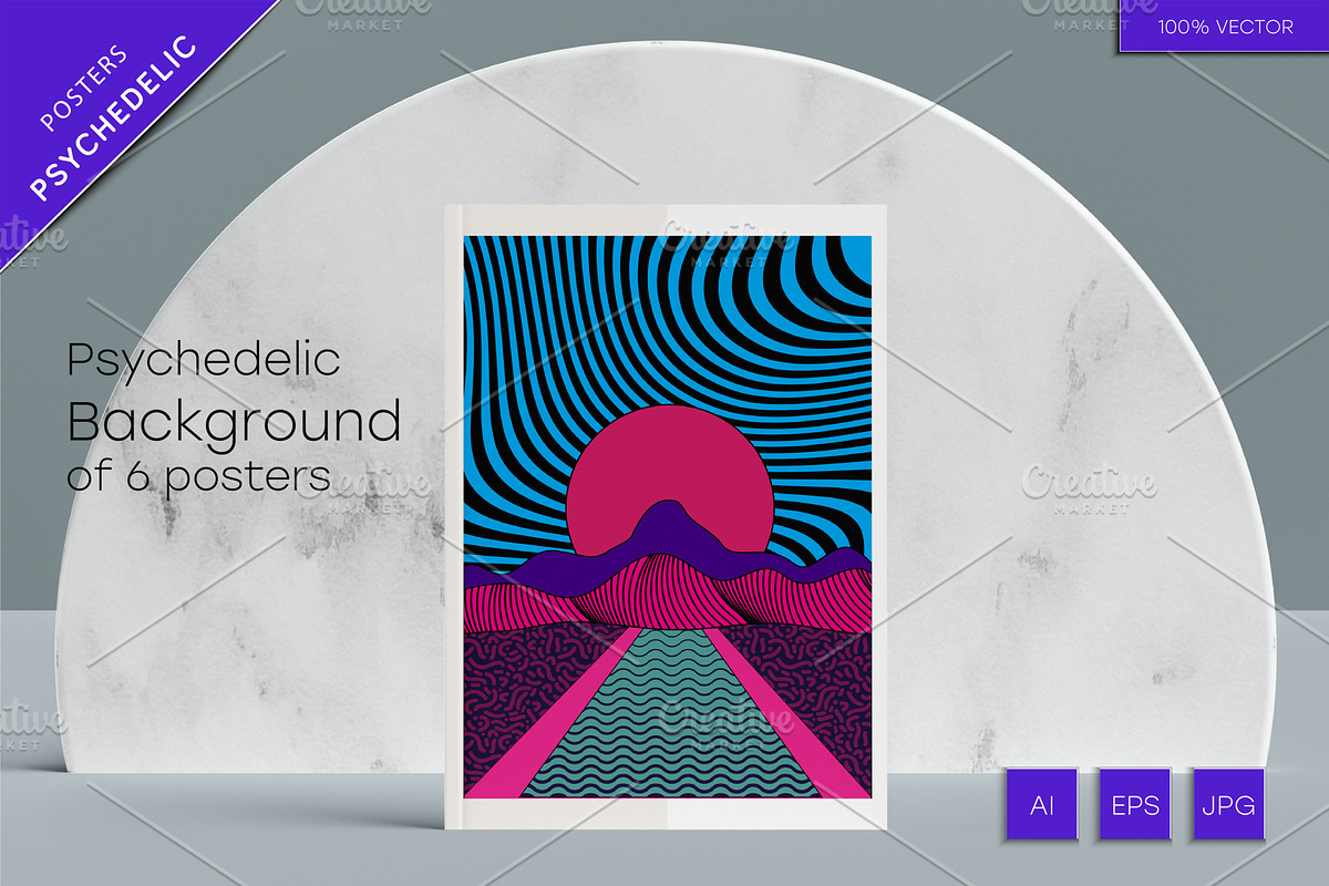 Psychedelic Background #2, an Illustration by STORE KENO (Photo 4 of 5)