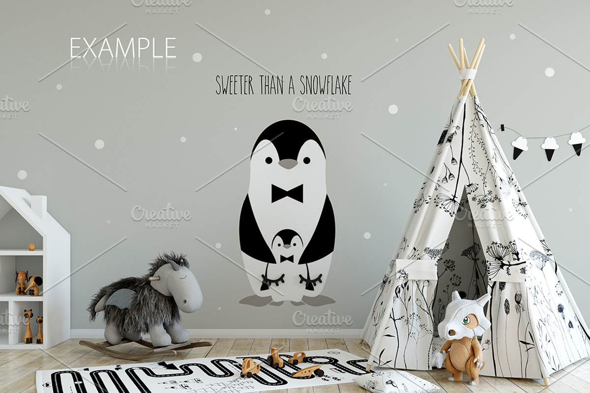 KIDS WALL & FRAMES Mockup Bundle - 2, a Print Template by Yuri-U (Photo 29 of 43)