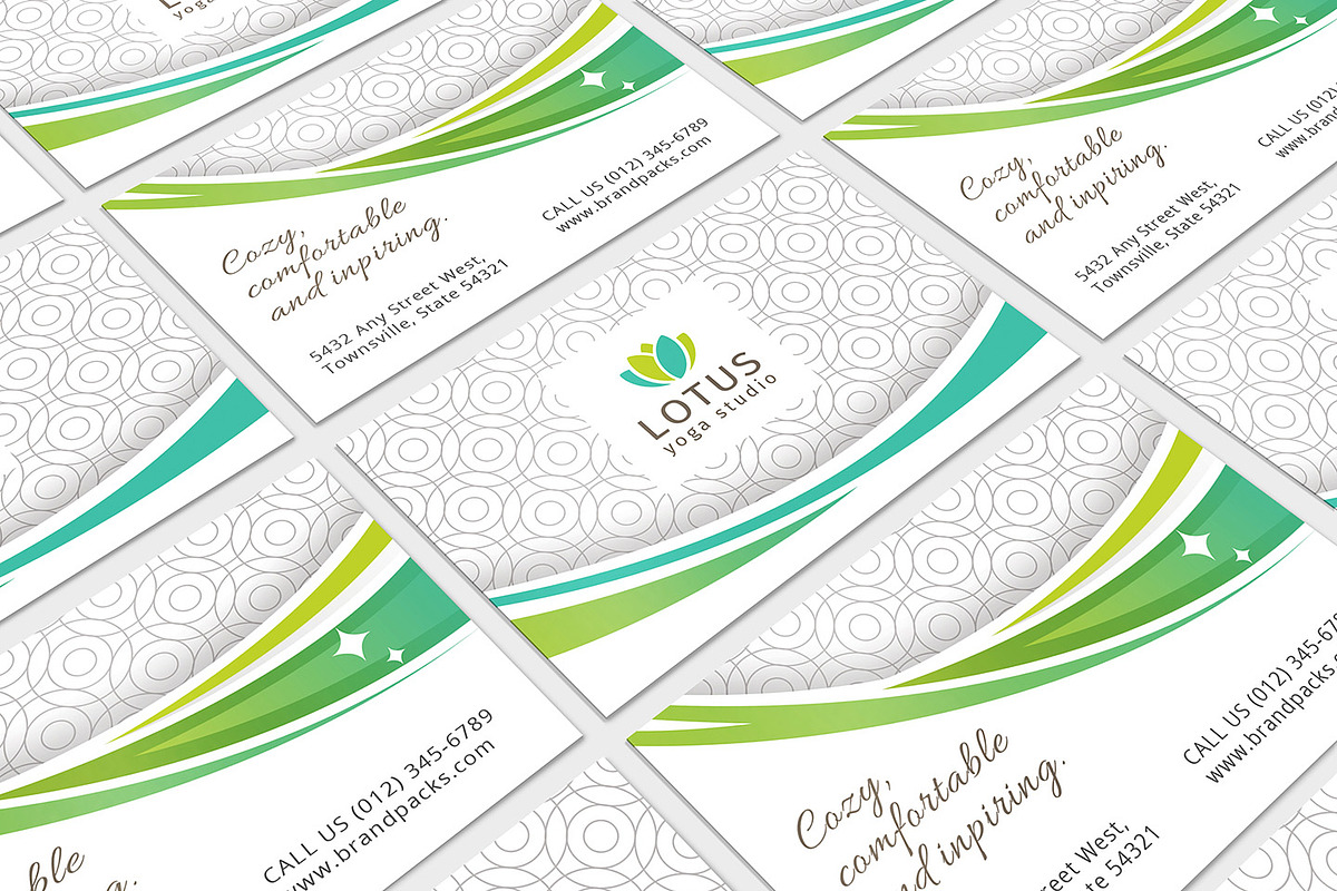 Yoga Studio Business Card Template, a Business Card Template by BrandPacks (Photo 4 of 4)