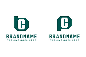 Letters BC and PC Monogram Logo Set, a Branding & Logo Template by Pray Art Design Studio