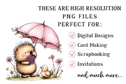 Whimsical Easter Hedgehog Clipart, an Illustration by DreamPrint404 (Thumbnail 6 of 6)