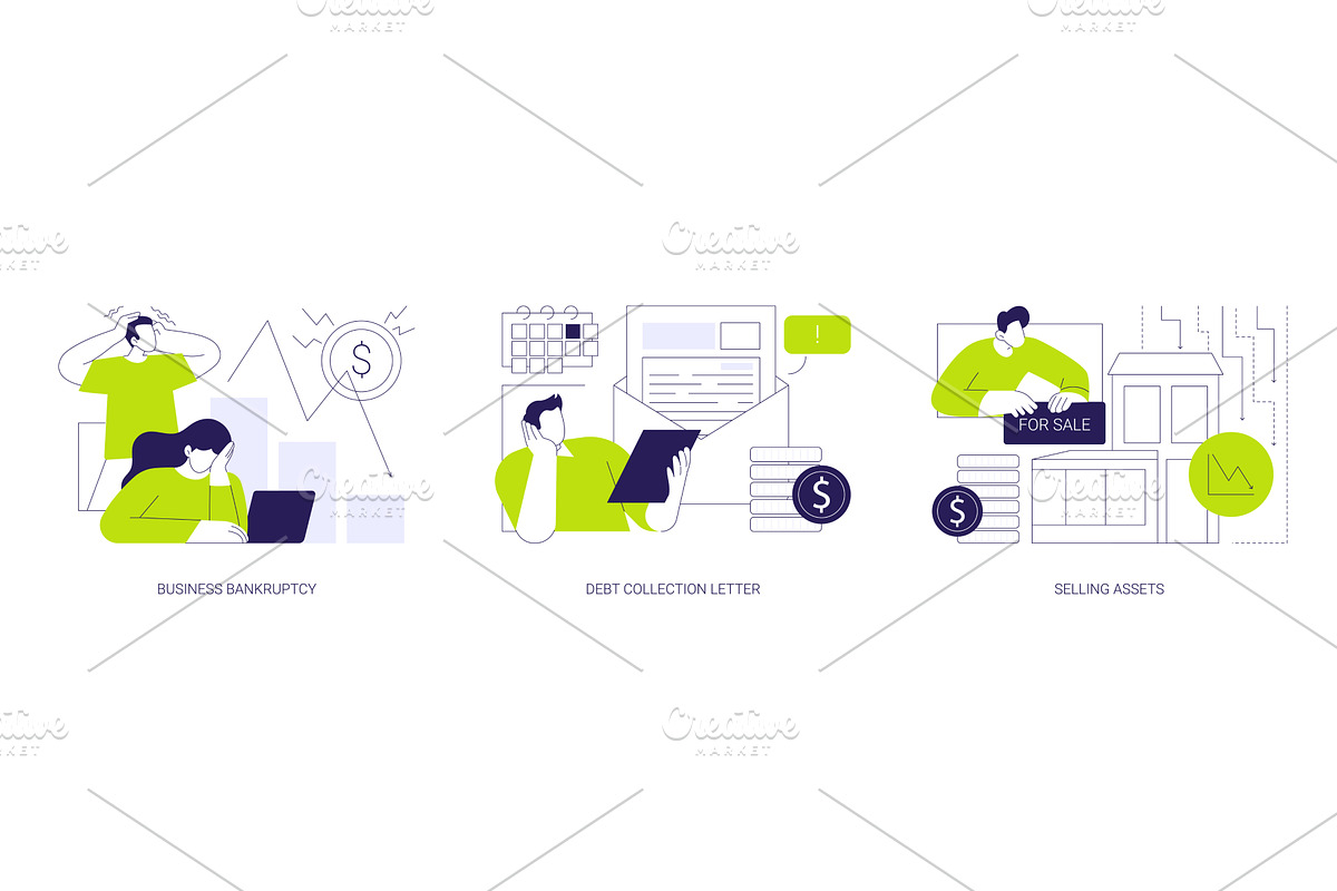 Business liquidation isolated, a Finance Illustration by Visual Generation