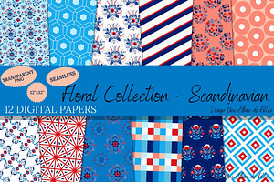 FLORAL SCANDINAVIAN SEAMLESS PATTERN