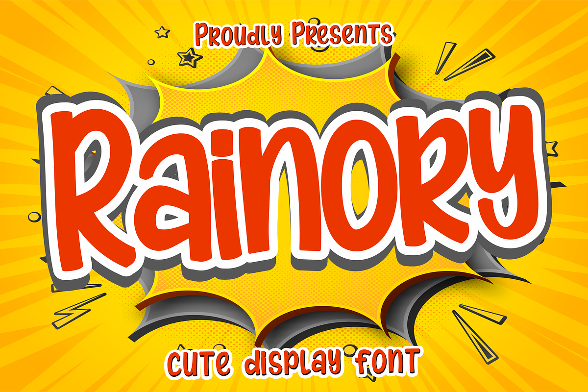 Rainory-Child kid fun font display, a Font by Pandanwangi (Photo 1 of 7)