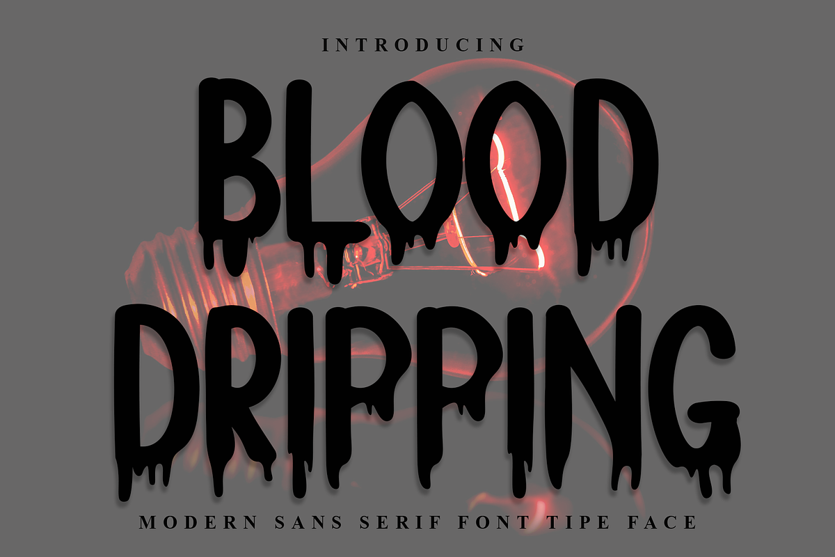 Blood Dripping, a Script Font by InermediaSTUDIO (Photo 1 of 8)