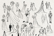 Wedding Clipart Icons Line Art black, a Person Illustration by artinspirestudio (Thumbnail 4 of 9)