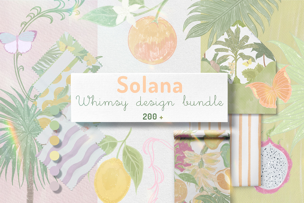Solana Tropical Whimsy Design Bundle, a Pattern Graphic by mila_leev (Photo 1 of 23)
