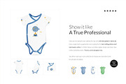 20x Baby Onesies BUNDLE Mock-up Sets, a Books & Magazine Mockup by BlackMocca (Thumbnail 9 of 28)