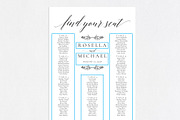 Wedding seating chart SHR159, an Invitation Template by Shafura_Wedding (Thumbnail 4 of 5)