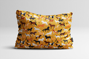 Seamless Patterns With Horses