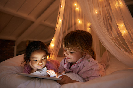 I LOVE sleepovers, a Photo by Peopleimages.com