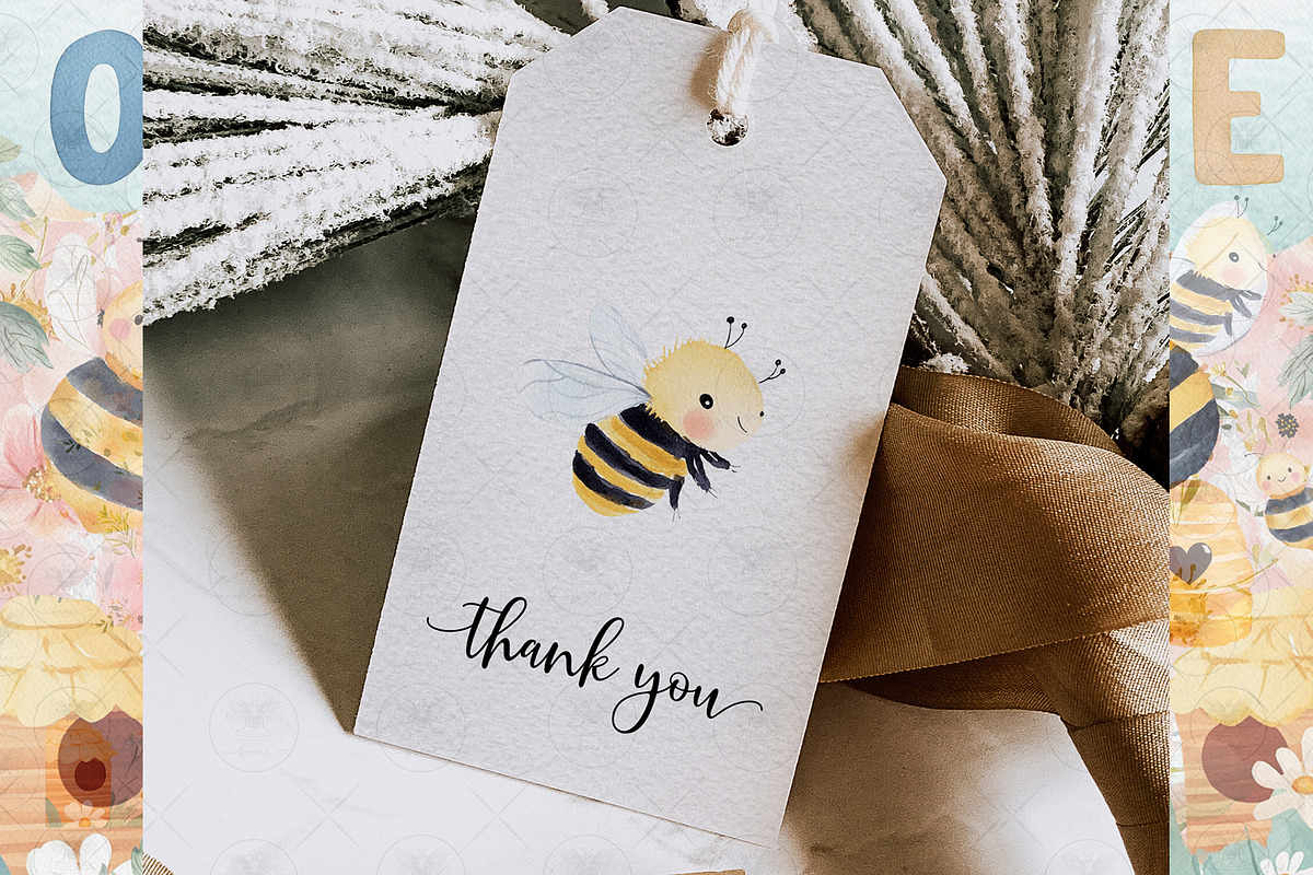 Bee Theme Clipart Set, an Illustration by BigCakeBee (Photo 4 of 4)