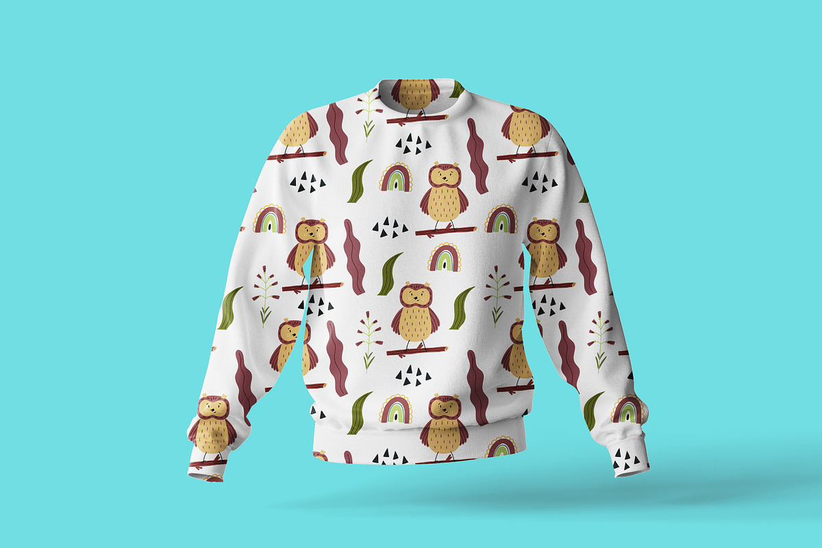 Owl Seamless Pattern, a Pattern Graphic by Digital Studio (Photo 4 of 6)