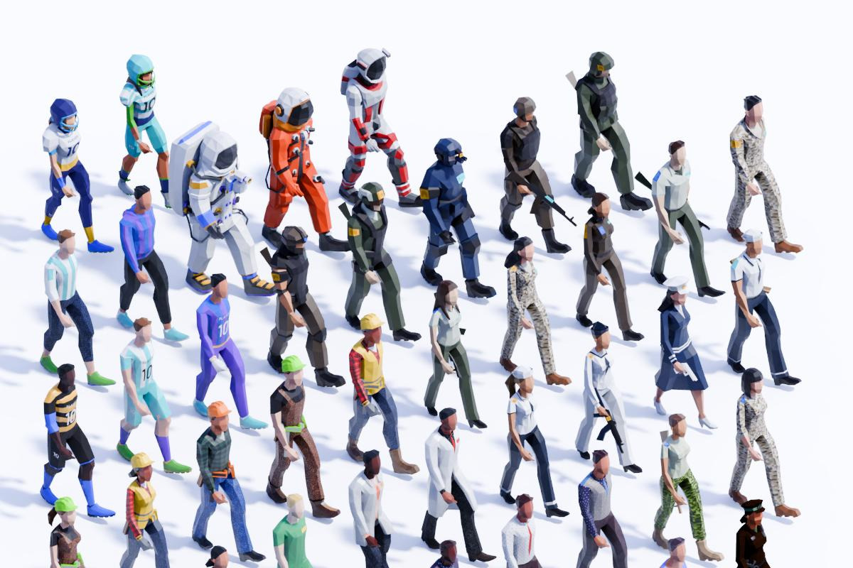 Low Poly Rigged Animated Compilation, a Characters & Person 3D Model by Studio Ochi (Photo 1 of 10)