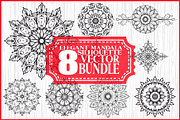 Mandala Silhouette Vector Bundle, an Illustration by Designer_Momina (Thumbnail 1 of 9)