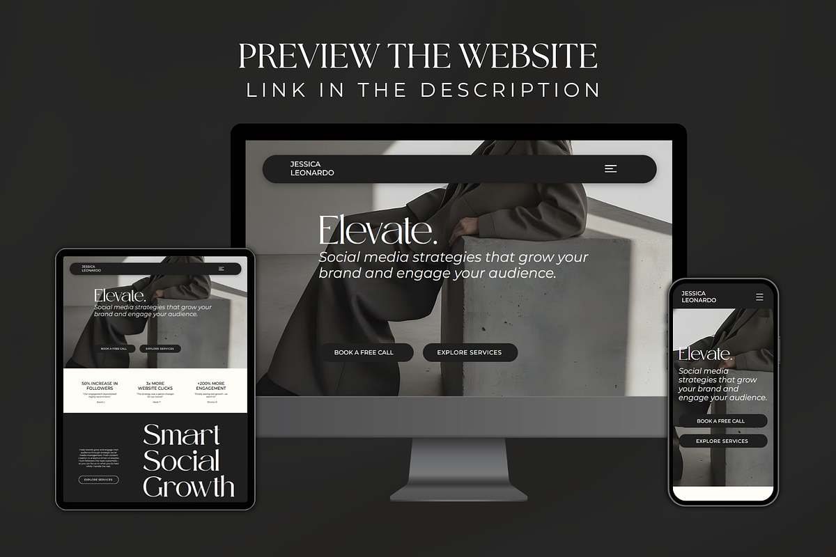 Wix Website for Social Media Manager, a Wix Template by Meraki Templates (Photo 7 of 9)