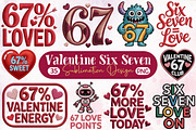 Valentine Six Seven 67 Bundle Png, a Seasonal Illustration by RobertsArt (Thumbnail 1 of 3)