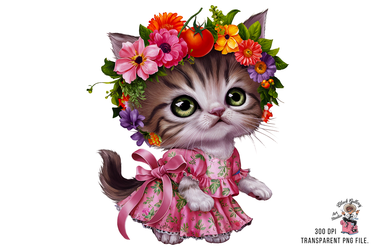 Vegetables Gardener Cat PNG Bundle, a Graphic by Clipart Bloom (Photo 2 of 13)