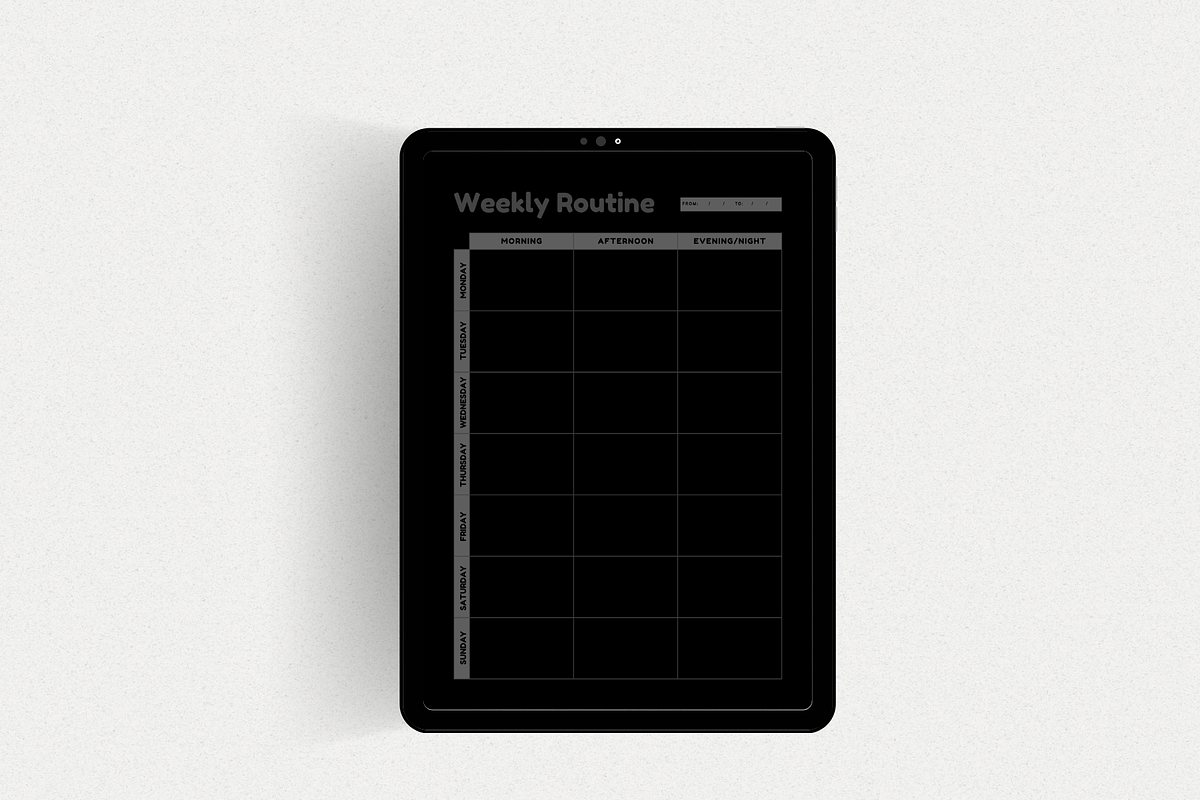 Weekly Routine Planner Printable, a Print Template by The Chaos Project (Photo 9 of 10)