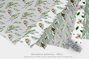 Watercolor Winter Forest Clipart, an Illustration by Ksenia Shmakova (Thumbnail 4 of 11)
