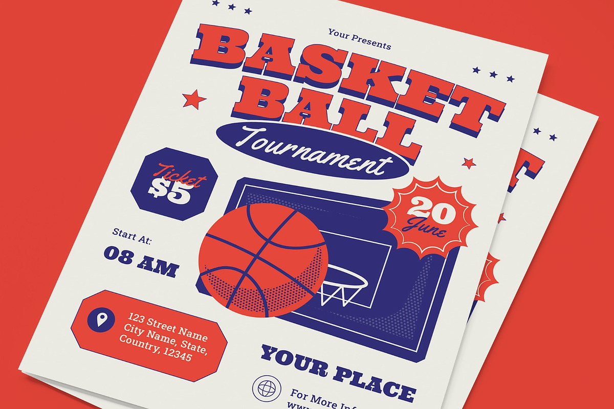 Basketball Tournament Flyer, a Flyer Template by graphicook (Photo 2 of 3)