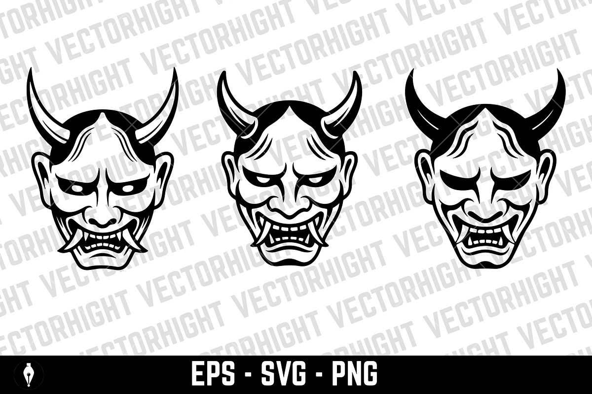 Illustration of a japanese Hannya, a Person Illustration by Vectorhight (Photo 1 of 3)