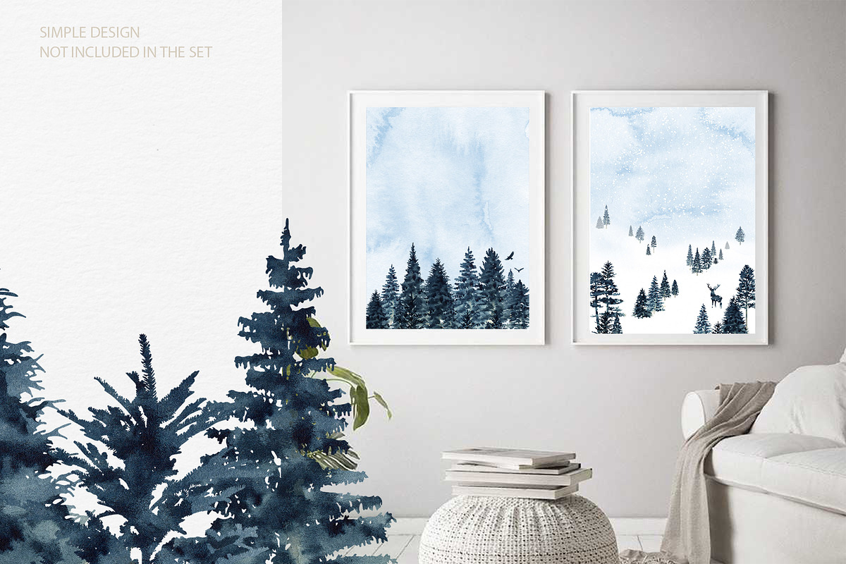 Winter Forest Mountain Gold, an Object Graphic by svetlanaARTdreams (Photo 10 of 16)