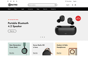 Bratro - electronics Store Shopify, a Shopify Template by Team90Degree
