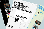 Marvo — Portfolio Figma Template, a Landing Page Template by Spartak Vee (Thumbnail 1 of 8)